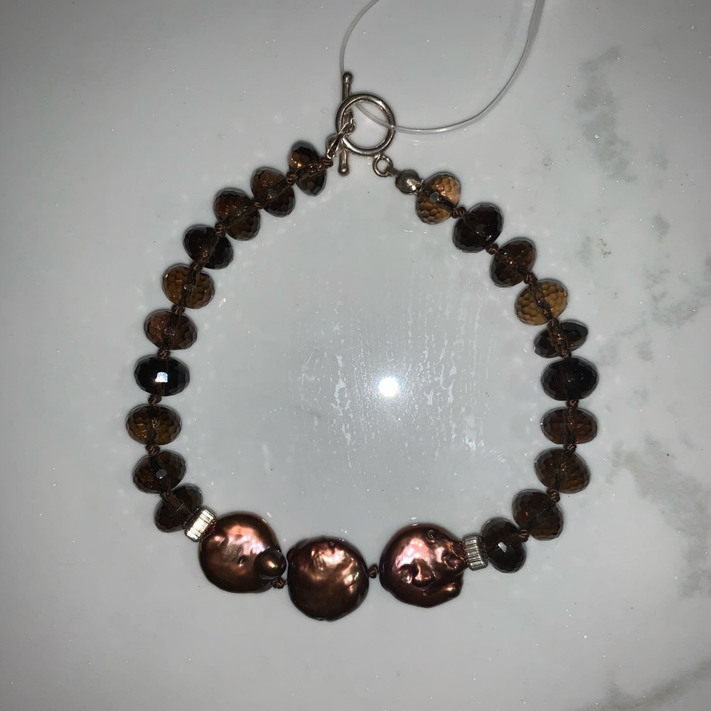 Mahogany Tone Mala Beaded Bracelet - Picture 5 of 8